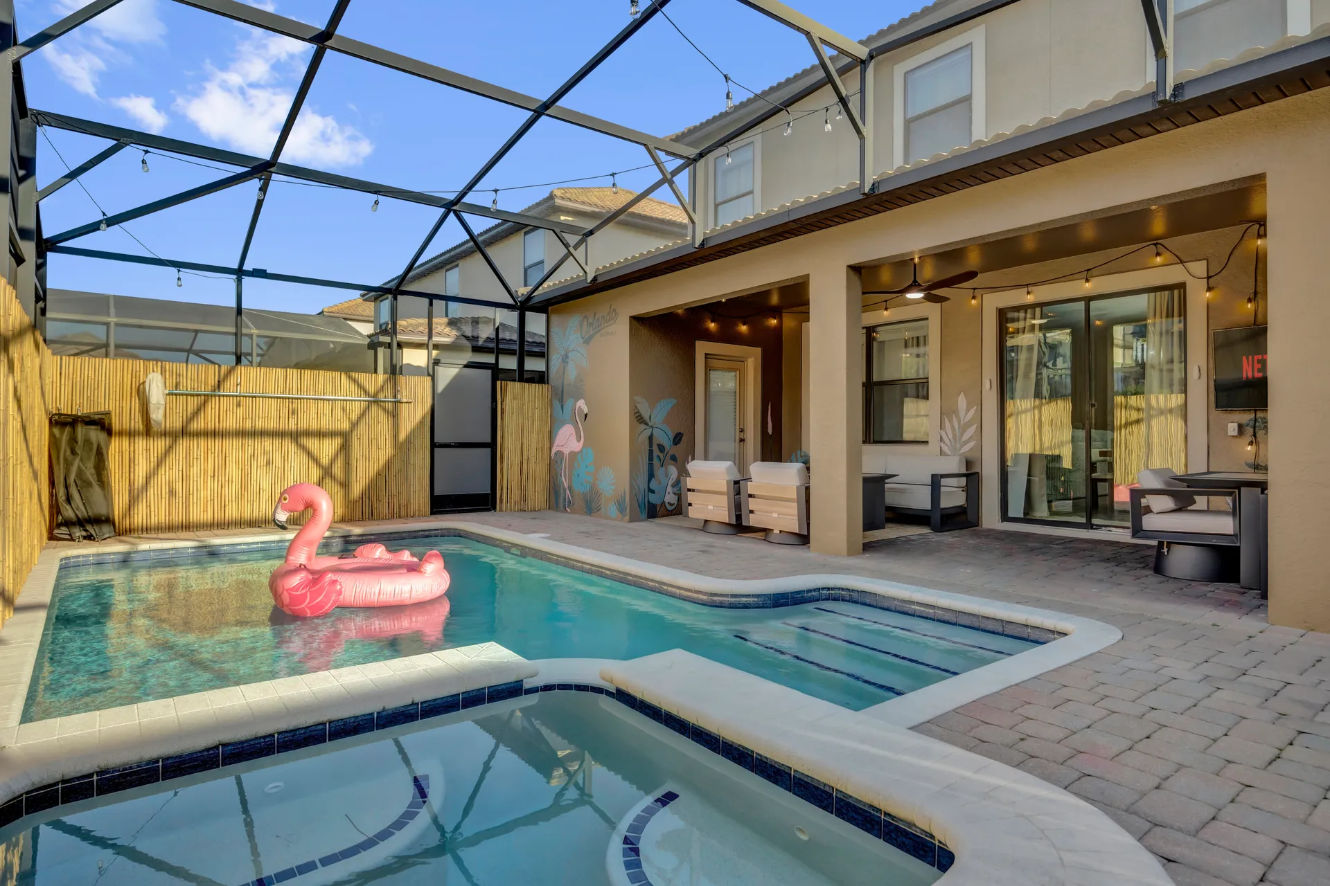 Private Screened Pool at ChampionsGate Luxury Villa in Davenport, Florida