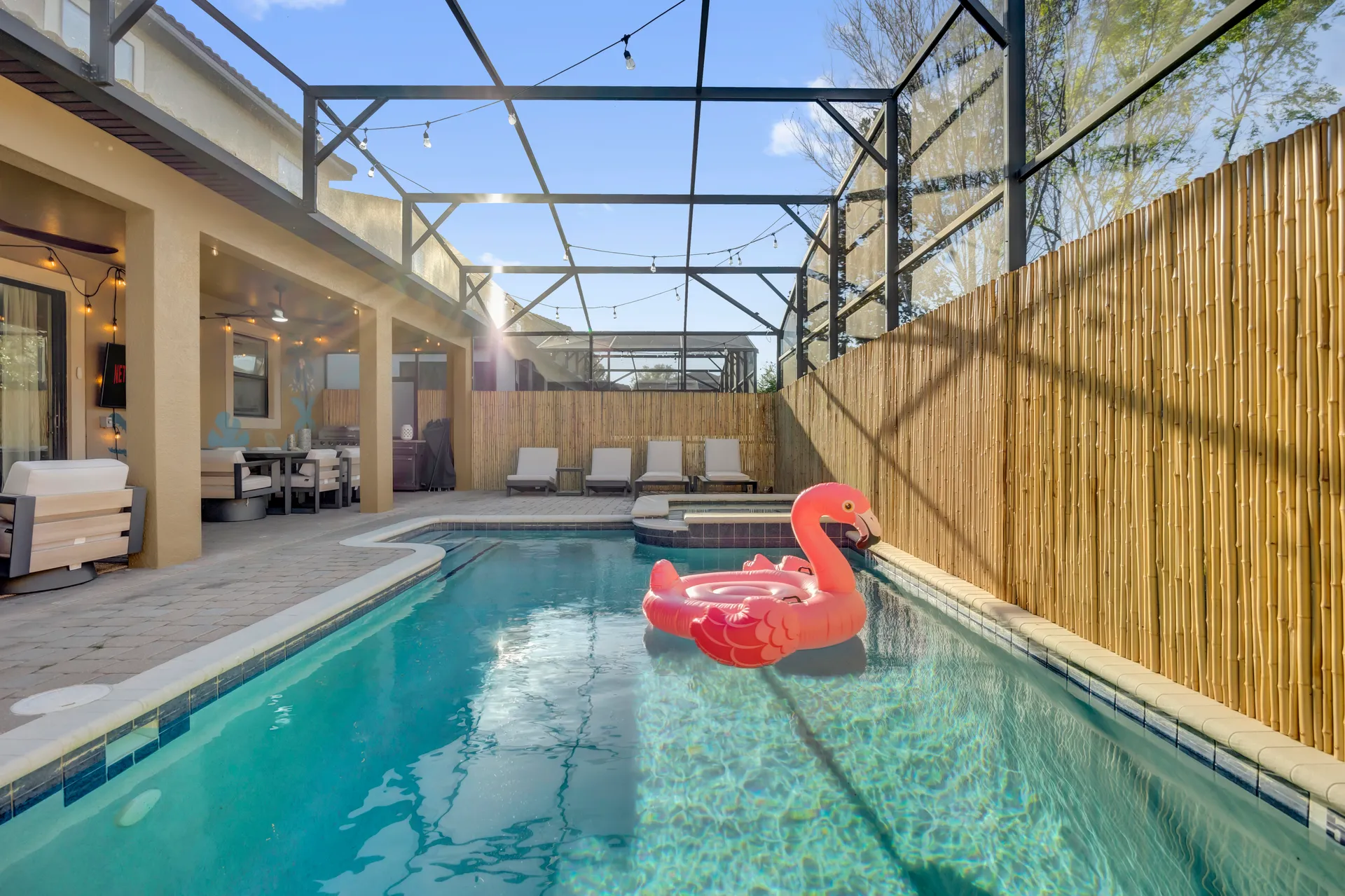 Private Screened Pool at ChampionsGate Luxury Villa in Davenport, Florida
