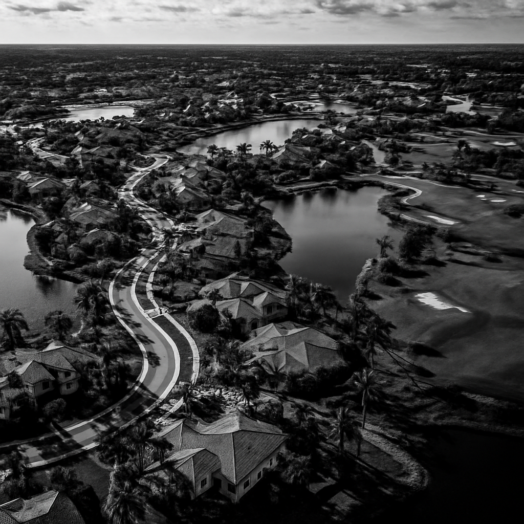 Aerial view of the luxury resort community near Orlando